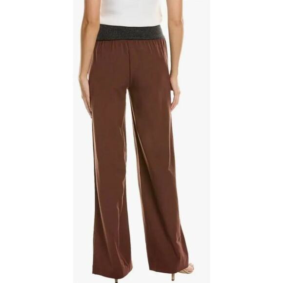 WeWoreWhat Women's Low-Rise V Pant Twill Ribbed Pants Size XS Brown NWT - Picture 3 of 9